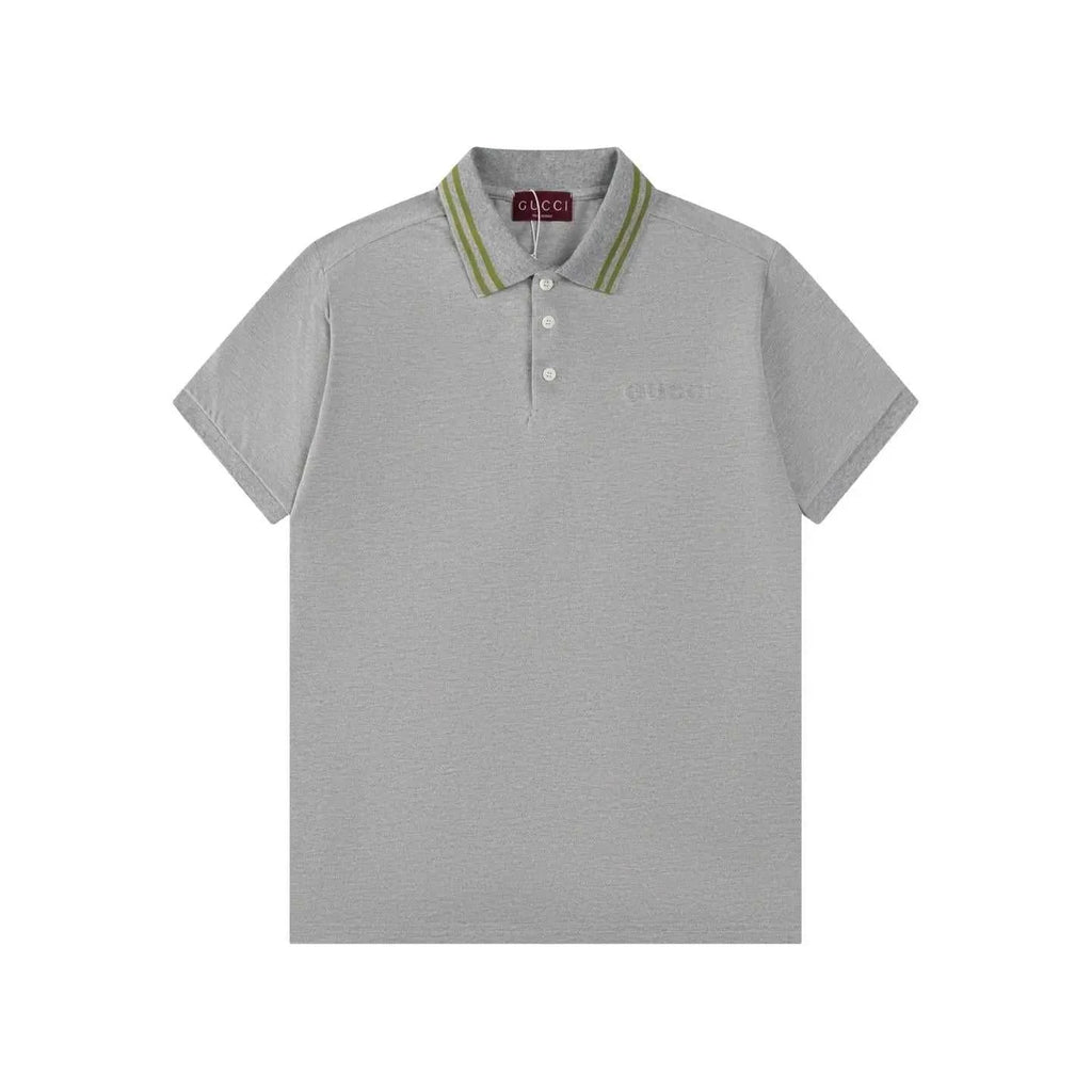Gucci Luxury T-shirt with Collar Grey - Premium Cotton Comfort - Maven Couture IncApparel > Tops > T-Shirts