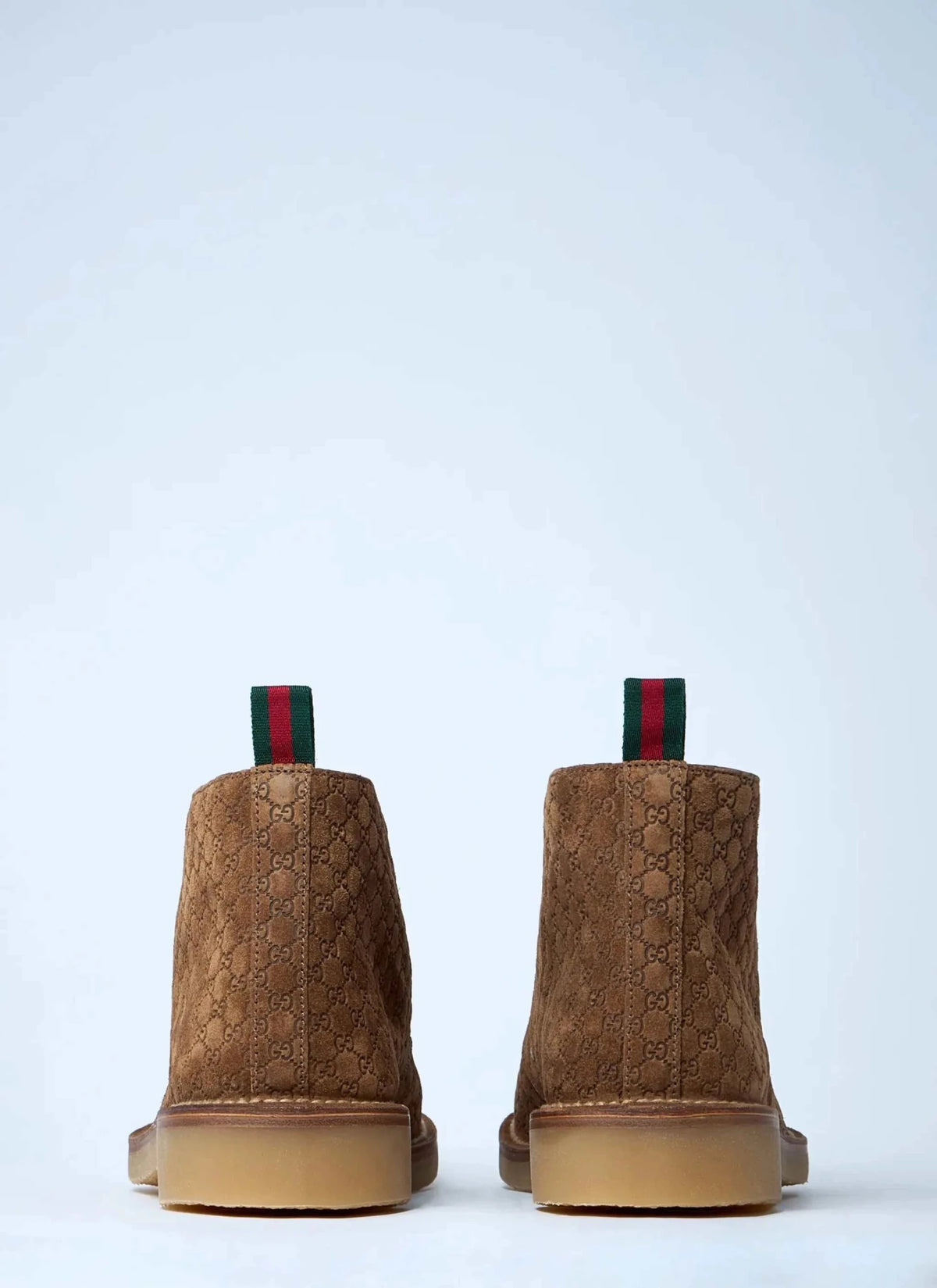 Gucci Men Gg Suede Boots