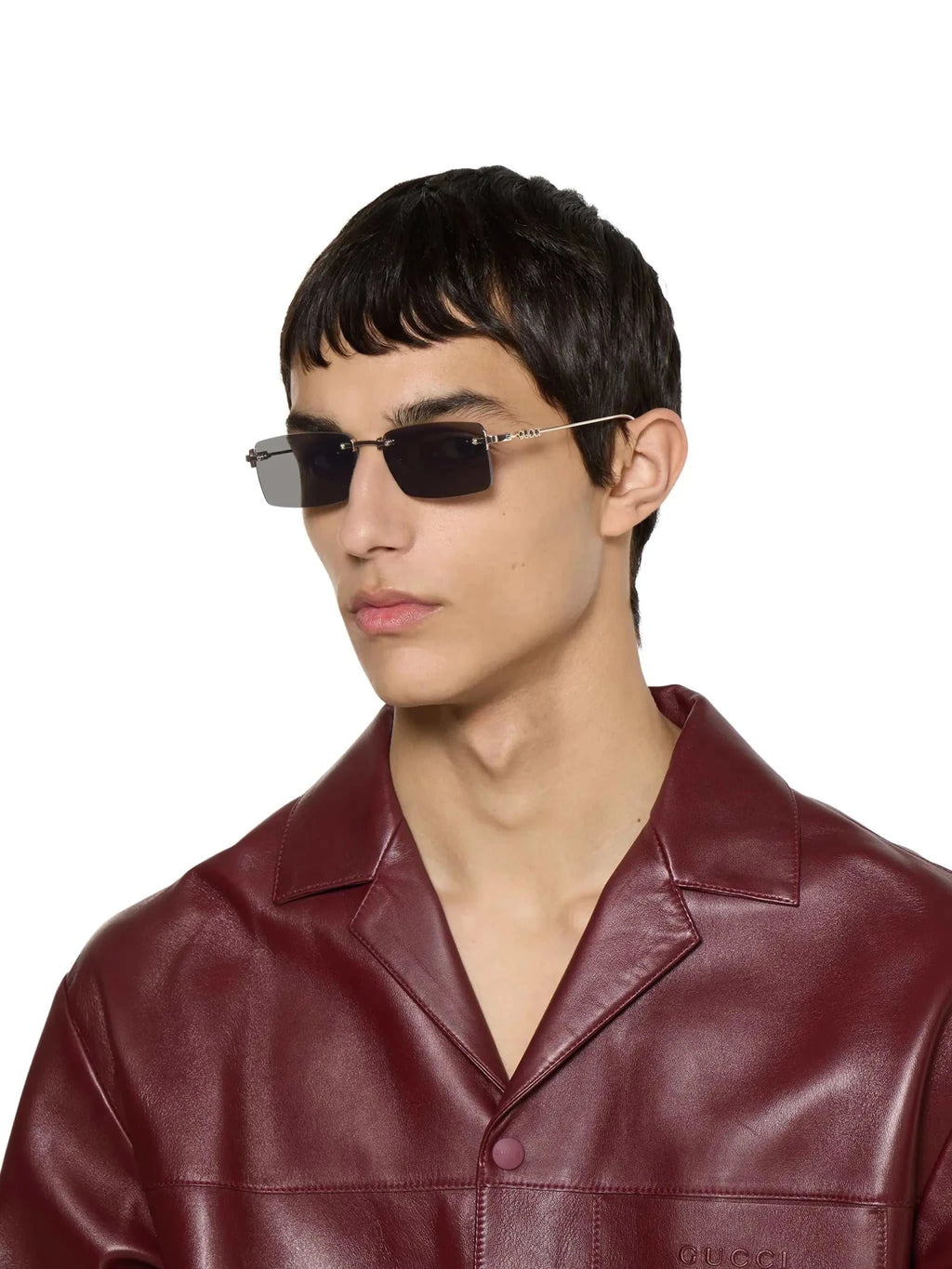 GUCCI Platinum Metal Sunglasses for Men - Maven Couture IncSUNGLASSES