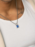 Lapis Lazuli Square Pendant Necklace - Maven Couture IncSquare Pendant