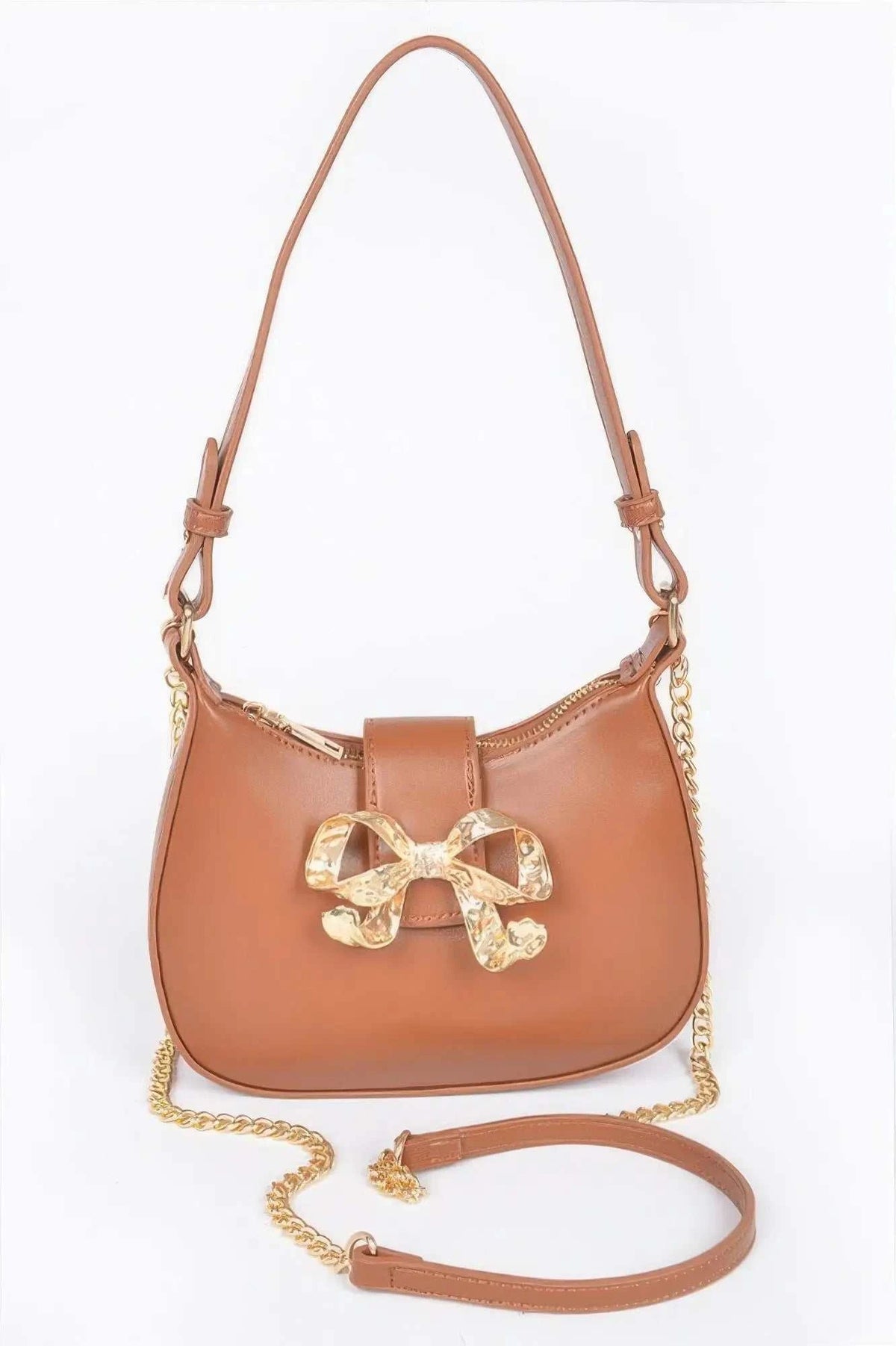 HANDBAG NOLITA Vegan Leather Small Hobo Metal Ribbon – BYMANYC ® New York