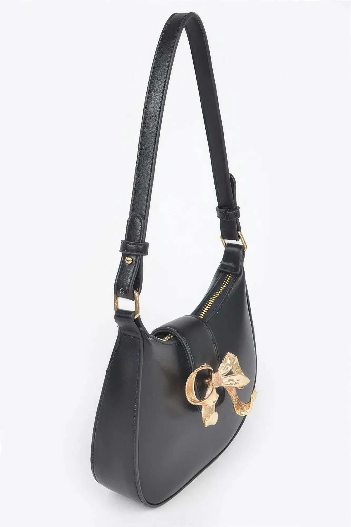 HANDBAG NOLITA Vegan Leather Small Hobo Metal Ribbon – BYMANYC ® New York
