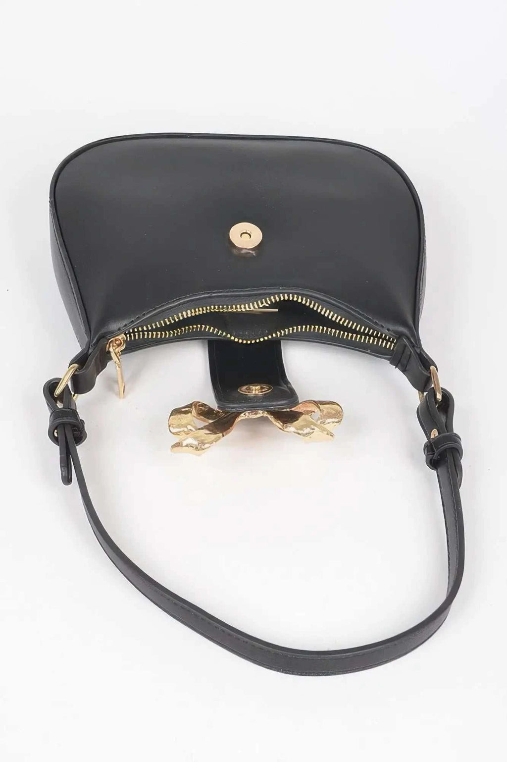 HANDBAG NOLITA Vegan Leather Small Hobo Metal Ribbon – BYMANYC ® New York