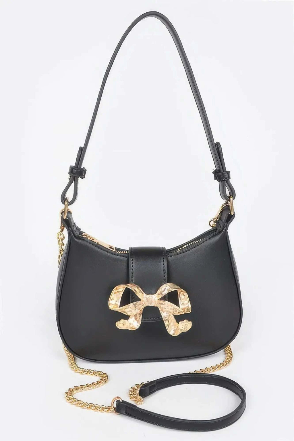 HANDBAG NOLITA Vegan Leather Small Hobo Metal Ribbon – BYMANYC ® New York