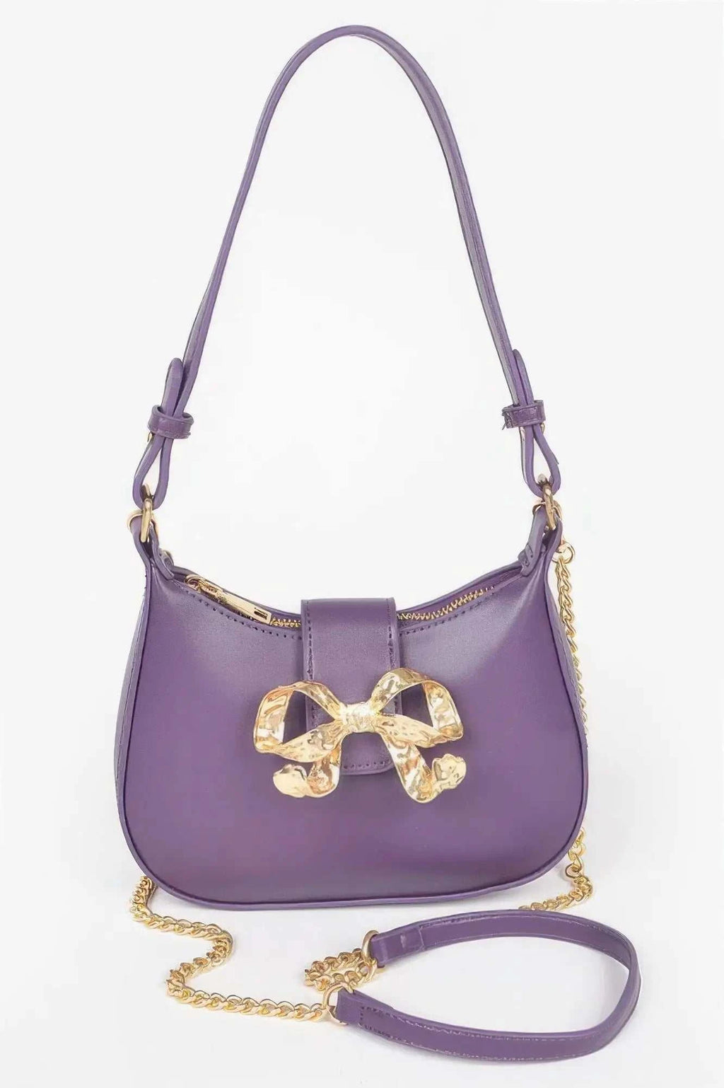 HANDBAG NOLITA Vegan Leather Small Hobo Metal Ribbon – BYMANYC ® New York