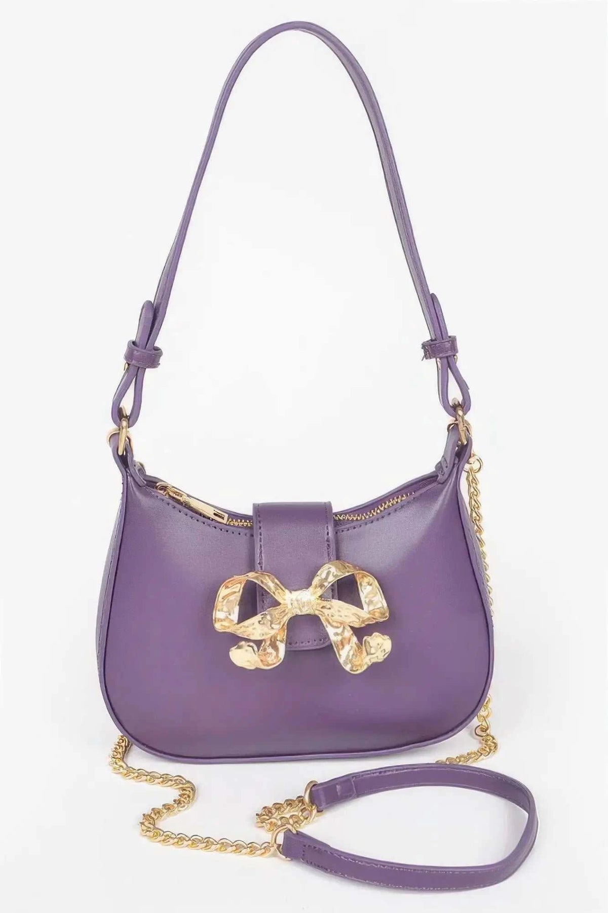 HANDBAG NOLITA Vegan Leather Small Hobo Metal Ribbon – BYMANYC ® New York