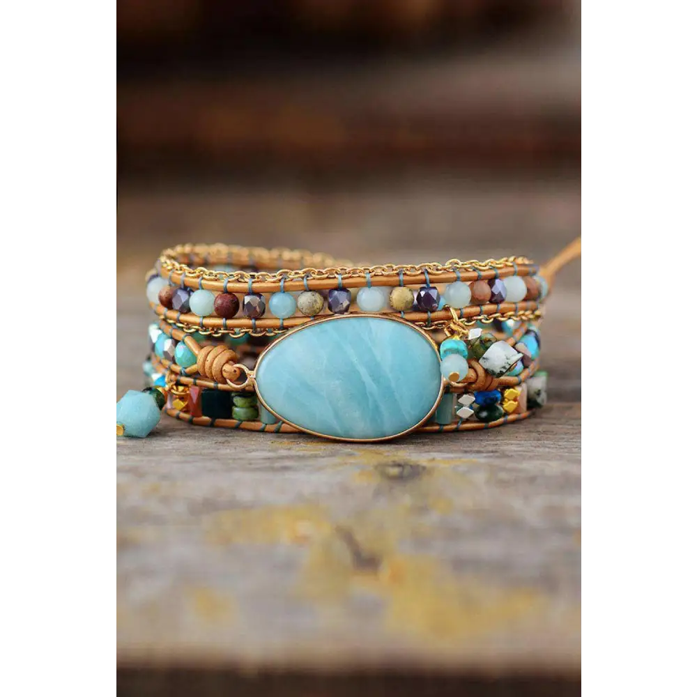 Elegantly unique handmade natural stone beaded bracelet for luxury fashion $27 immerse yourself in the enchanting world