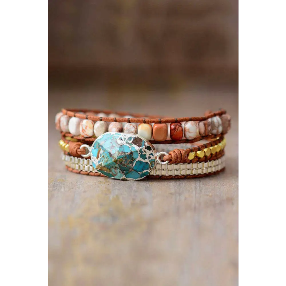 Handmade copper bracelet elevates luxury fashion for women $27 the enchanting patterns and unique colors of natural