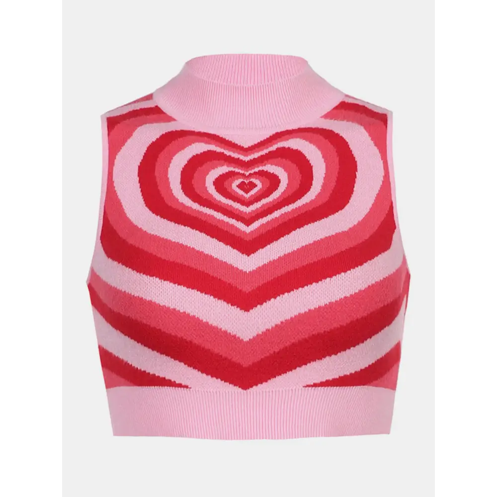 Elevate your style with the heart mock neck sweater vest in luxury fashion $19.99 this item embodies a basic style,