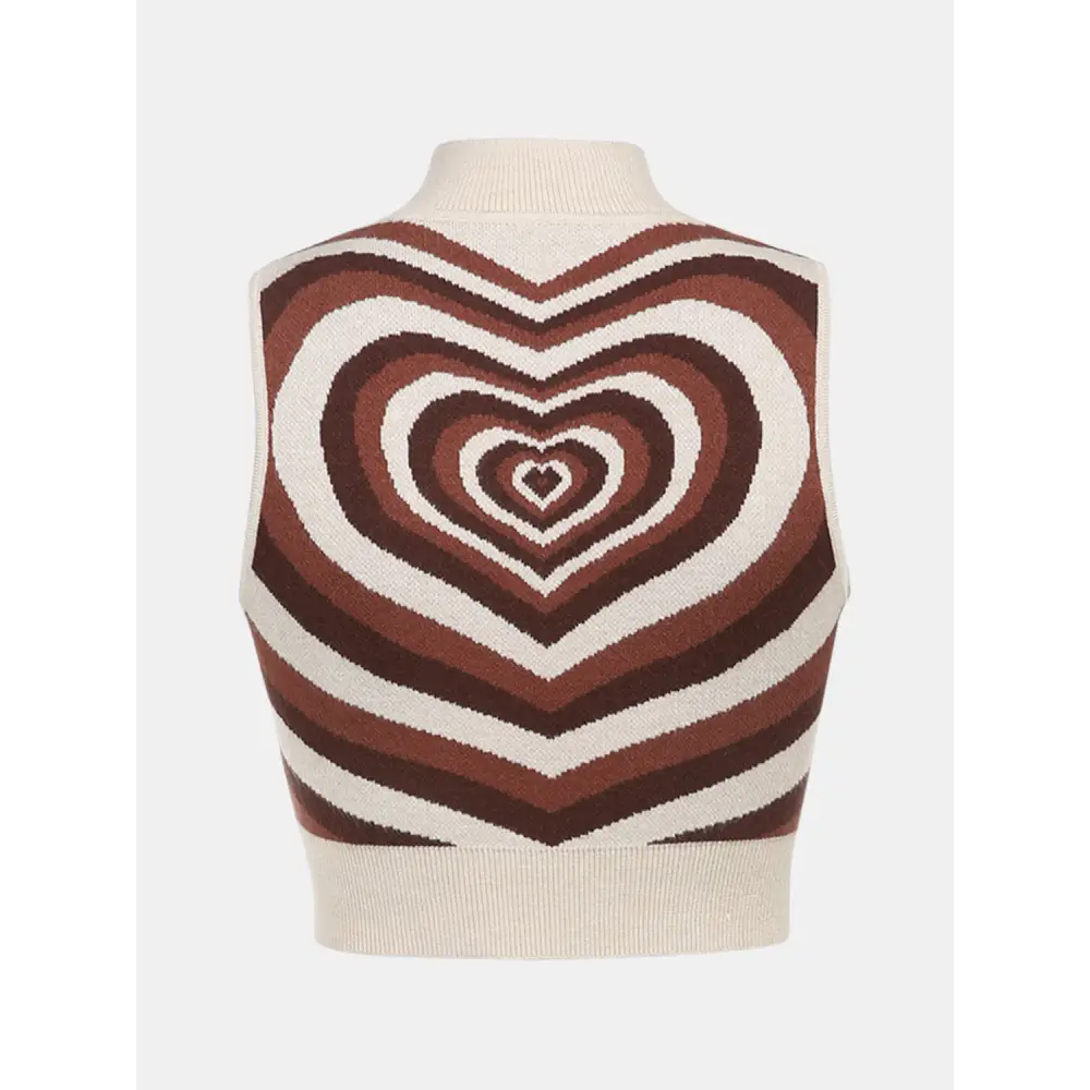 Elevate your style with the heart mock neck sweater vest in luxury fashion $19.99 this item embodies a basic style,