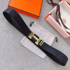 Hermès Black Leather Belt - Iconic Gold H Buckle for Men - Maven Couture IncAccessories > Belts > Men's Leather Belts
