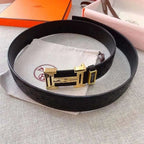 Hermès Black Leather Belt - Iconic Gold H Buckle for Men - Maven Couture IncAccessories > Belts > Men's Leather Belts