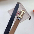 Hermes Men Beige Buckle Belt 'Brown' - Maven Couture Inc
