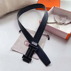 Hermes Men Black Buckle Belt 'Black' - Maven Couture Inc