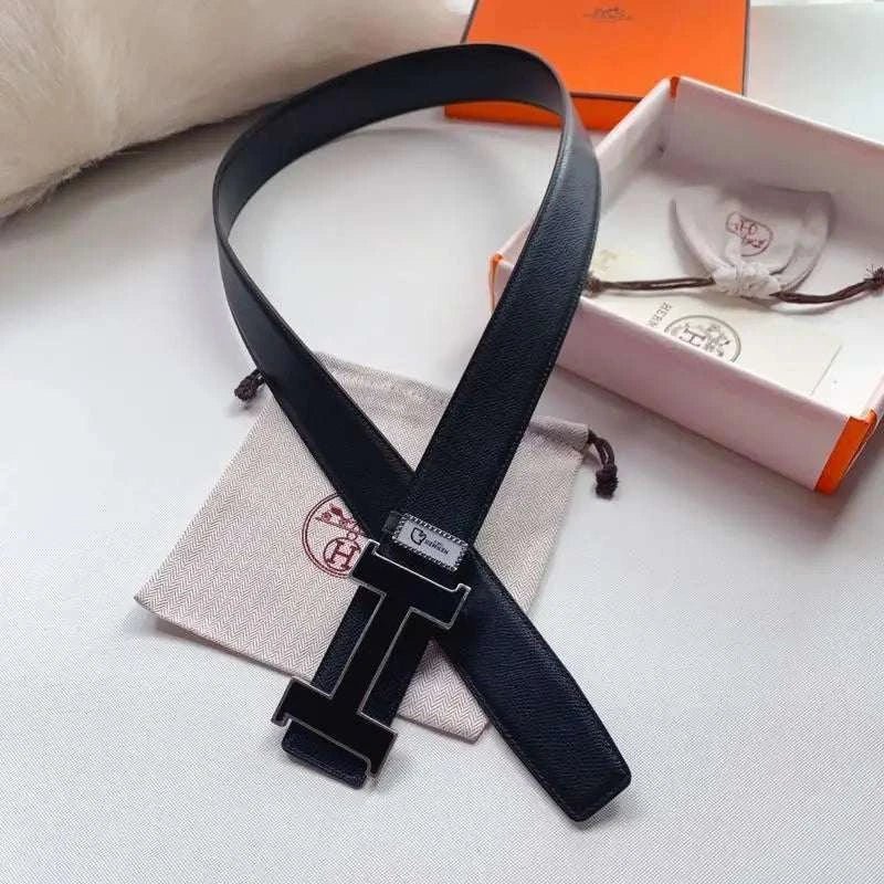 Hermes Men Black Buckle Belt 'Black' - Maven Couture Inc