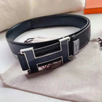 Hermes Men Black Buckle Belt 'Black' - Maven Couture Inc
