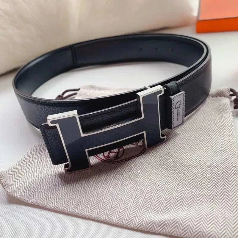 Hermes Men Black Buckle Belt 'Black' - Maven Couture Inc
