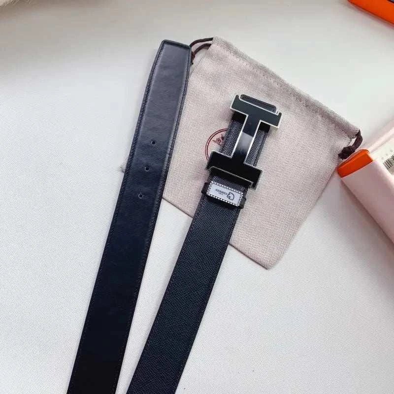 Hermes Men Black Buckle Belt 'Black' - Maven Couture Inc