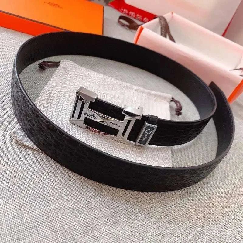 Hermes Men Buckle Belt 'Black' - Maven Couture Inc