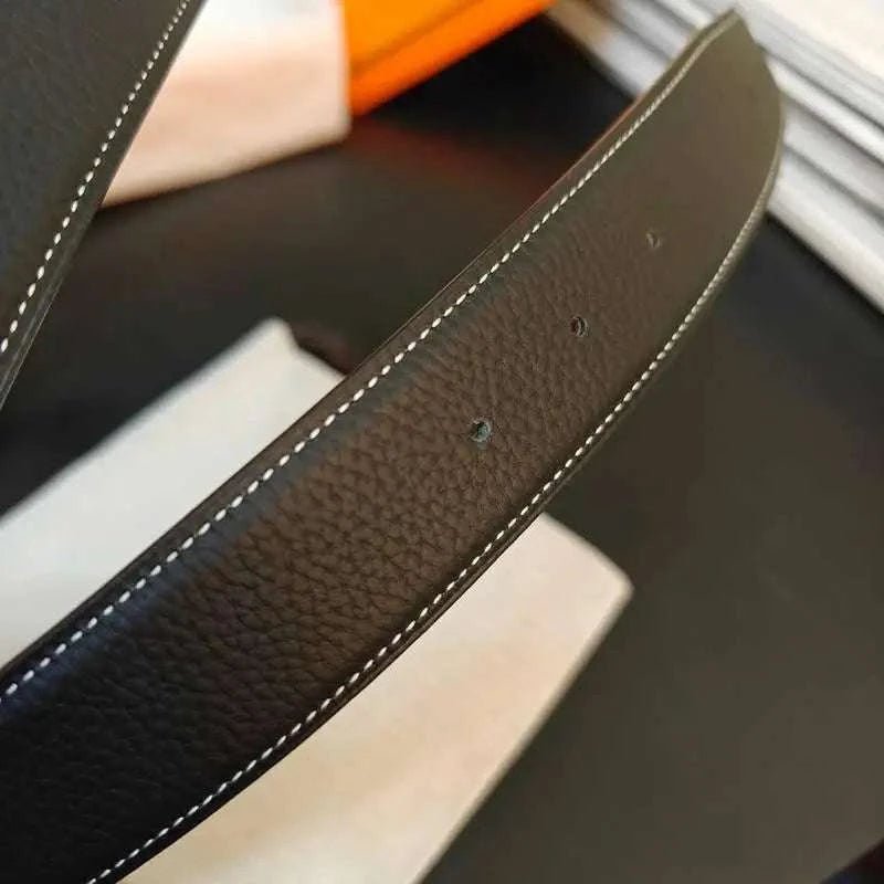 Hermes Men Gold Buckle Belt 'Black' - Maven Couture Inc