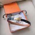 Hermes Men Gold Buckle Belt 'Black' - Maven Couture Inc