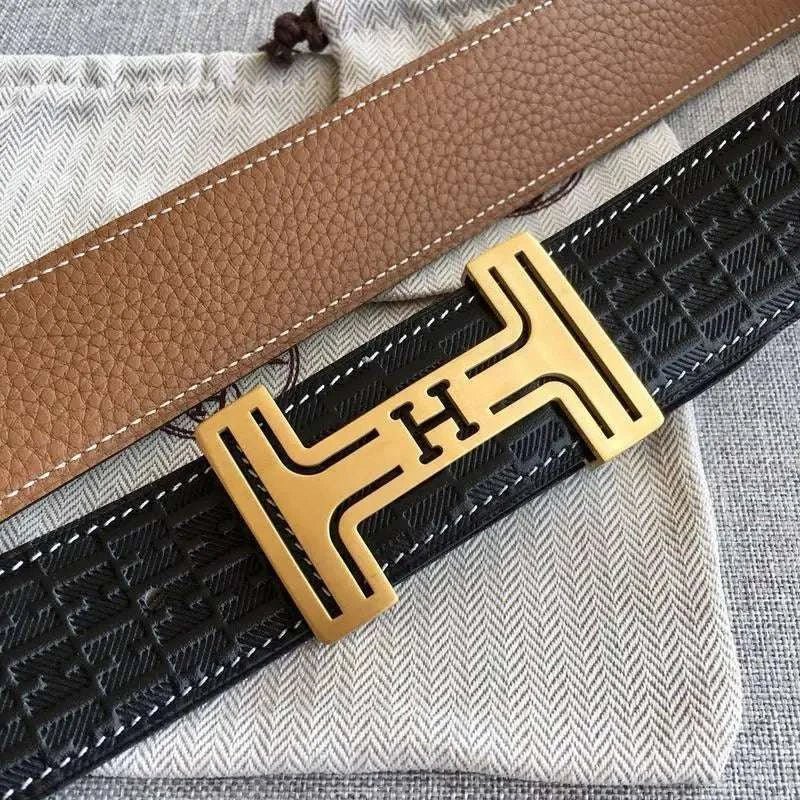 Hermes Men Gold Buckle Belt 'Black' - Maven Couture Inc
