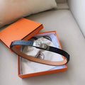 Hermes Men Silver Buckle Belt 'Black' - Maven Couture Inc