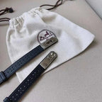 Hermes Men Silver Buckle Belt 'Black' - Maven Couture Inc