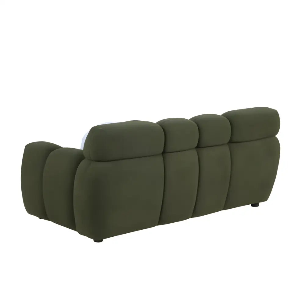 Elegant green boucle sofa for luxury fashion in living spaces $899 furniture product product information product