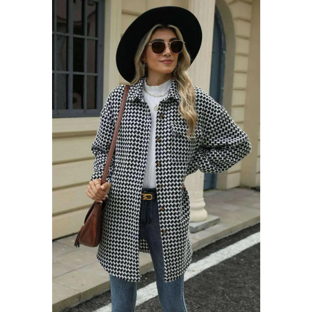 Discover luxury fashion for women with the exclusive dropped shoulder coat $42.08 buttoned for a classic look, pocketed