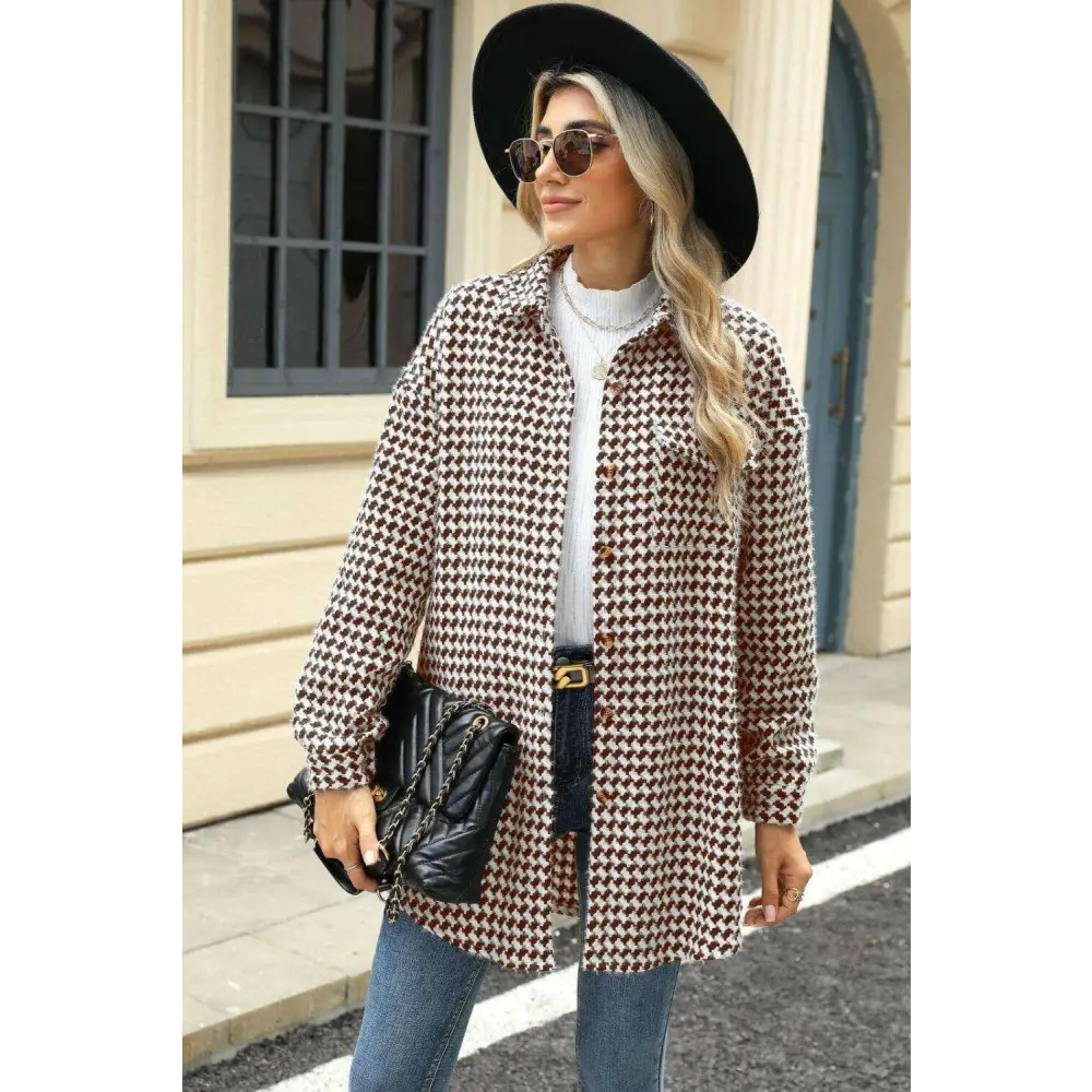 Discover luxury fashion for women with the exclusive dropped shoulder coat $42.08 buttoned for a classic look, pocketed