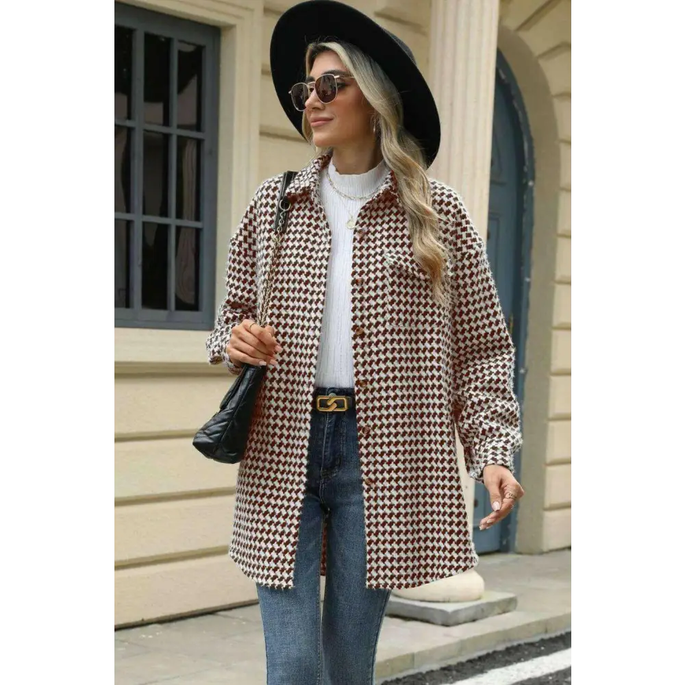 Discover luxury fashion for women with the exclusive dropped shoulder coat $42.08 buttoned for a classic look, pocketed