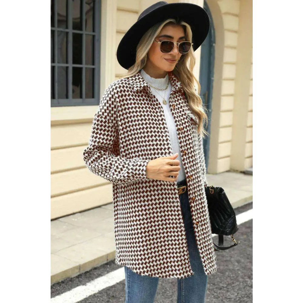 Discover luxury fashion for women with the exclusive dropped shoulder coat $42.08 buttoned for a classic look, pocketed