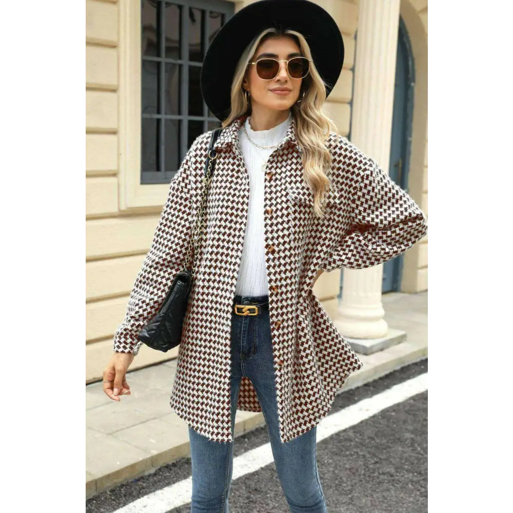 Discover luxury fashion for women with the exclusive dropped shoulder coat $42.08 buttoned for a classic look, pocketed