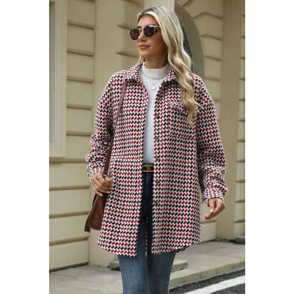 Discover luxury fashion for women with the exclusive dropped shoulder coat $42.08 buttoned for a classic look, pocketed