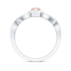 IGI Certified 1 Carat Lab Grown Pink and White Diamond Classic Engagement Ring