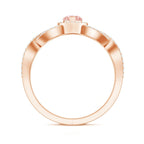 IGI Certified 1 Carat Lab Grown Pink and White Diamond Classic Engagement Ring