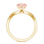 IGI Certified 1 CT Solitaire Lab Grown Pink Diamond Heart Engagement Ring