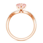 IGI Certified 1 CT Solitaire Lab Grown Pink Diamond Heart Engagement Ring