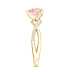 IGI Certified 1 CT Solitaire Lab Grown Pink Diamond Heart Engagement Ring