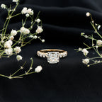 IGI Certified 2 Carat Cushion Cut Lab Grown Diamond Engagement Ring with Side Stones