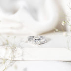 IGI Certified 2 Carat Oval Lab Grown Diamond Bridal Ring Set of 2