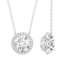IGI Certified 3 Carat Lab Grown Diamond Necklace with Halo