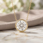 IGI Certified 3 Carat Lab Grown Diamond Solitaire Necklace for Women