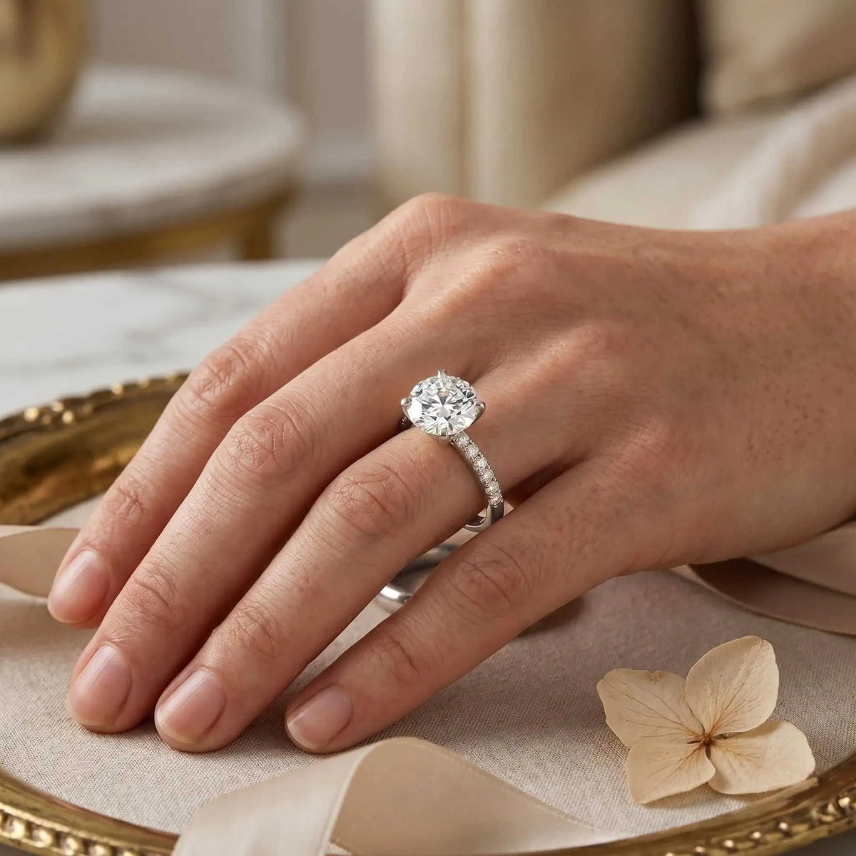 IGI Certified 3 Carat Lab Grown Diamond Statement Ring for Women
