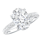 IGI Certified 3 Carat Lab Grown Oval Diamond Engagement Ring for Women