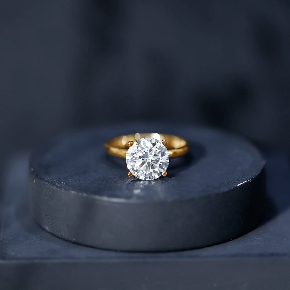 IGI Certified 3 CT Round Lab Grown Diamond Solitaire Engagement Ring