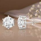 IGI Certified 4 Carat Lab Grown Diamond Solitaire Studs