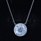 IGI Certified 4 Carat Round Lab Grown Diamond Statement Necklace