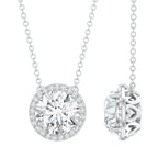 IGI Certified 4 Carat Round Lab Grown Diamond Statement Necklace